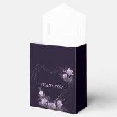 Hochzeitsfeier Geschenk Lila Blumenviolette Geomet Geschenkschachtel (Geöffnet)