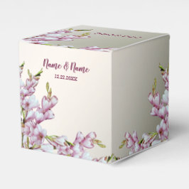 Hochzeitsfeier Geschenk Rosa Weiße Blume Elegant Geschenkschachtel