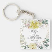 Hochzeitsfeier-Geschenk Sonnengelbe Wasserfarbenpi Schlüsselanhänger (Vorderseite)