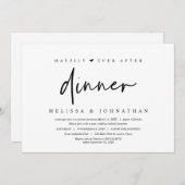 Hochzeitsfeier, glücklich immer nach dem Abendesse Einladung (Vorne/Hinten)