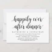 Hochzeitsfeier, glücklich immer nach dem Abendesse Einladung (Vorderseite)
