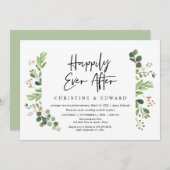 Hochzeitsfeier, glücklich immer nach dem Abendesse Einladung (Vorne/Hinten)