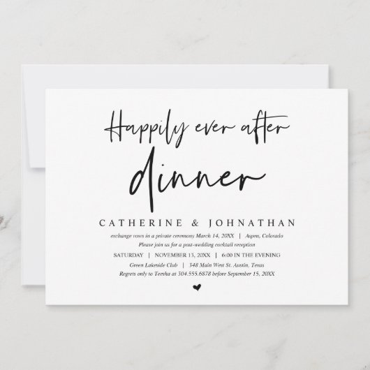 Hochzeitsfeier, glücklicherweise immer nach dem Ab Einladung (Vorderseite)