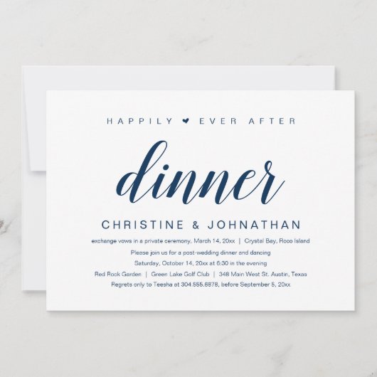 Hochzeitsfeier, glücklicherweise immer nach dem Ab Einladung (Vorderseite)