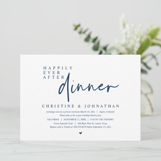 Hochzeitsfeier, glücklicherweise immer nach dem Ab Einladung (Stehend Vorderseite)