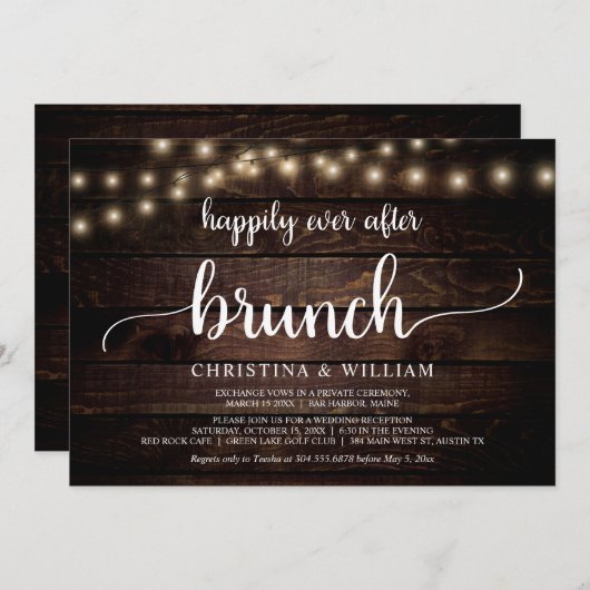 Hochzeitsfeier, glücklicherweise immer nach dem Br Einladung (Vorne/Hinten)