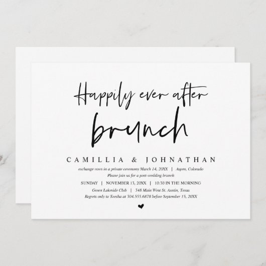 Hochzeitsfeier, glücklicherweise immer nach dem Br Einladung (Vorne/Hinten)