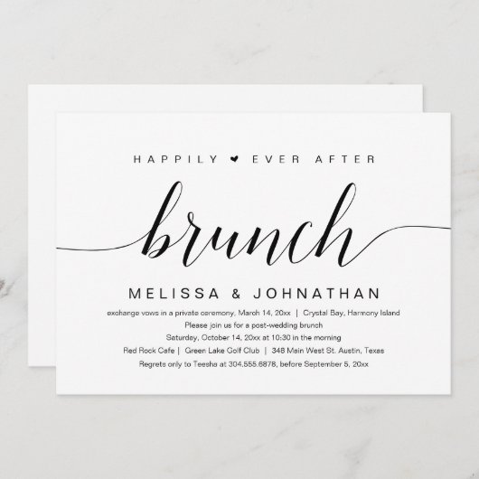 Hochzeitsfeier, glücklicherweise immer nach dem Br Einladung (Vorne/Hinten)