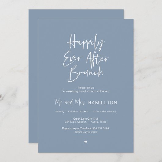 Hochzeitsfeier, glücklicherweise immer nach dem Br Einladung (Vorne/Hinten)