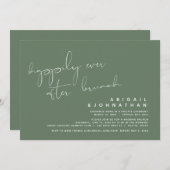 Hochzeitsfeier, glücklicherweise immer nach dem Br Einladung (Vorne/Hinten)