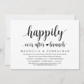 Hochzeitsfeier, glücklicherweise immer nach dem Br Einladung (Vorderseite)