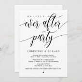 Hochzeitsfeier, glücklicherweise immer nach dem Pa Einladung (Vorne/Hinten)