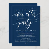 Hochzeitsfeier, glücklicherweise immer nach dem Pa Einladung (Vorne/Hinten)