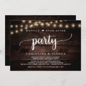 Hochzeitsfeier, glücklicherweise immer nach dem Pa Einladung (Vorne/Hinten)