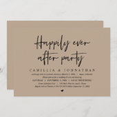 Hochzeitsfeier, glücklicherweise immer nach dem Pa Einladung (Vorne/Hinten)