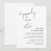 Hochzeitsfeier, glücklicherweise immer nach dem Pa Einladung (Vorne/Hinten)