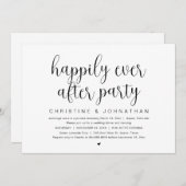 Hochzeitsfeier, glücklicherweise immer nach dem Pa Einladung (Vorne/Hinten)