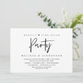 Hochzeitsfeier, glücklicherweise immer nach dem Pa Einladung (Stehend Vorderseite)