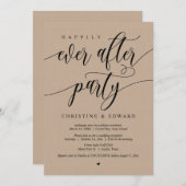 Hochzeitsfeier, glücklicherweise immer nach dem Pa Einladung (Vorne/Hinten)