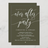 Hochzeitsfeier, glücklicherweise immer nach dem Pa Einladung (Vorne/Hinten)