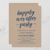 Hochzeitsfeier, glücklicherweise immer nach dem Pa Einladung (Vorne/Hinten)