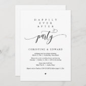 Hochzeitsfeier, glücklicherweise immer nach dem Pa Einladung (Vorne/Hinten)