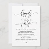 Hochzeitsfeier, glücklicherweise immer nach dem Pa Einladung (Vorderseite)