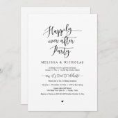 Hochzeitsfeier, glücklicherweise immer nach dem Pa Einladung (Vorne/Hinten)