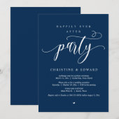 Hochzeitsfeier, glücklicherweise immer nach dem Pa Einladung (Vorne/Hinten)