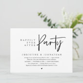 Hochzeitsfeier, glücklicherweise immer nach dem Pa Einladung (Stehend Vorderseite)