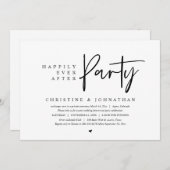 Hochzeitsfeier, glücklicherweise immer nach dem Pa Einladung (Vorne/Hinten)