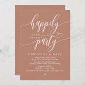 Hochzeitsfeier, glücklicherweise immer nach dem Pa Einladung (Vorne/Hinten)