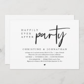 Hochzeitsfeier, glücklicherweise immer nach dem Pa Einladung (Vorne/Hinten)