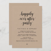 Hochzeitsfeier, glücklicherweise immer nach dem Pa Einladung (Vorne/Hinten)