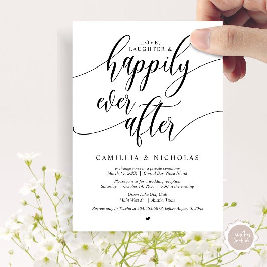 Hochzeitsfeier, glücklicherweise immer nach dem Pa Einladung