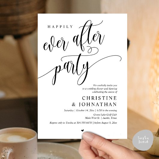 Hochzeitsfeier, glücklicherweise immer nach dem Pa Einladung