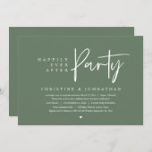 Hochzeitsfeier, glücklicherweise immer nach dem Pa Einladung (Vorne/Hinten)