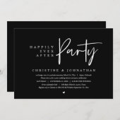 Hochzeitsfeier, glücklicherweise immer nach dem Pa Einladung (Vorne/Hinten)