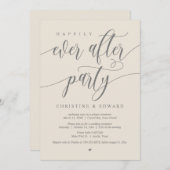 Hochzeitsfeier, glücklicherweise immer nach dem Pa Einladung (Vorne/Hinten)