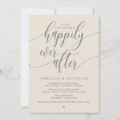 Hochzeitsfeier, glücklicherweise immer nach dem Pa Einladung (Vorderseite)