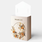 Hochzeitsfeier Golden Orange Weiße Blume Rustikal Geschenkschachtel (Geöffnet)