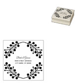 Hochzeitsfeier Goldene Blume Rustikal Gummistempel (Stempel)