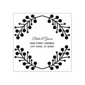 Hochzeitsfeier Goldene Blume Rustikal Gummistempel (Prägung)