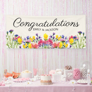 Hochzeitsfeier Gratulation Wildblumen Banner