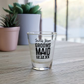 Hochzeitsfeier Groomsmaid Personalisiert Shot Glas
