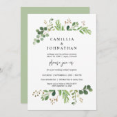 Hochzeitsfeier, Grüngarten-Entwürfe Einladung (Vorne/Hinten)