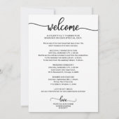 Hochzeitsfeier Icon Chic Script Hochzeit Begrüßung Einladung (Rückseite)