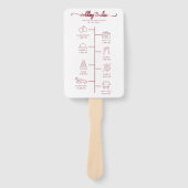 Hochzeitsfeier Icon Chic Script Hochzeit Begrüßung Fächer (Vorderseite)