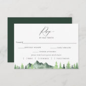 Hochzeitsfeier im Bergwald mit Wahlkarte RSVP Karte (Vorne/Hinten)