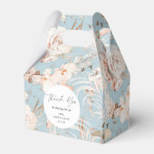 Hochzeitsfeier im blauen botanischen Blumengarten Geschenkschachtel (Rückseite)
